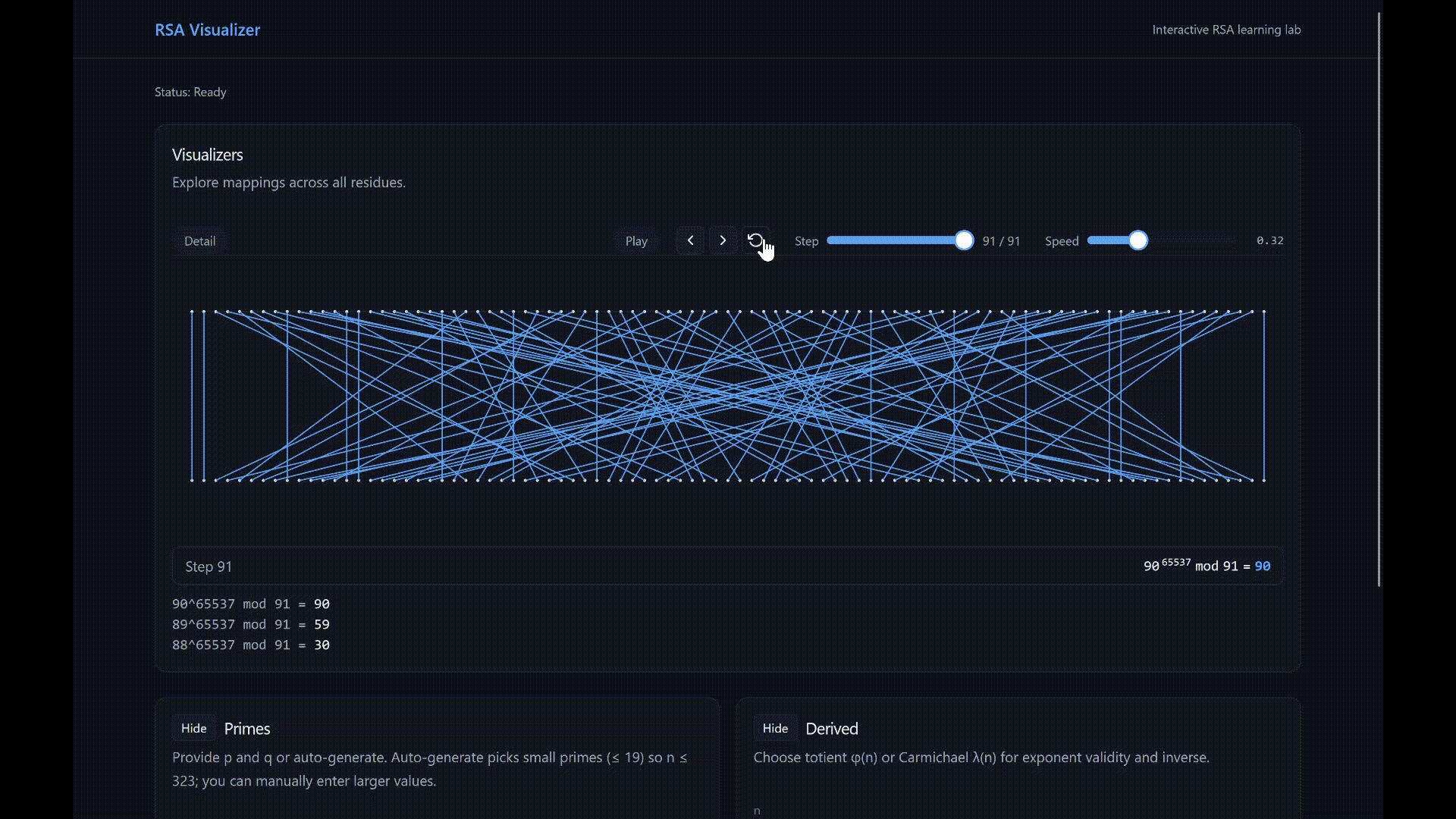 Cryptography Visualizer demonstration